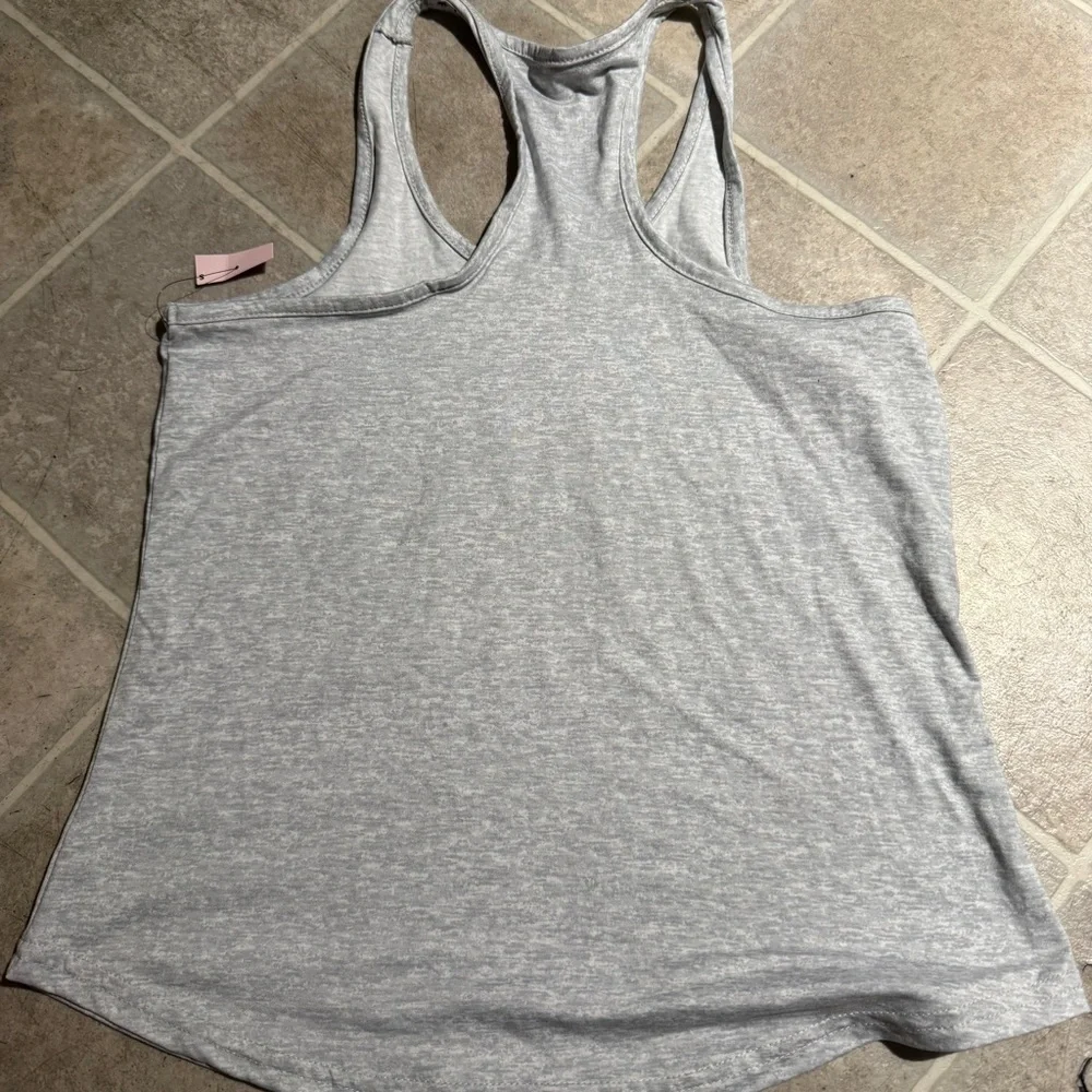 3/$25 Juicy Couture Womens Gray Tank Top small s front Logo sleeveless light aD - Picture 4 of 4